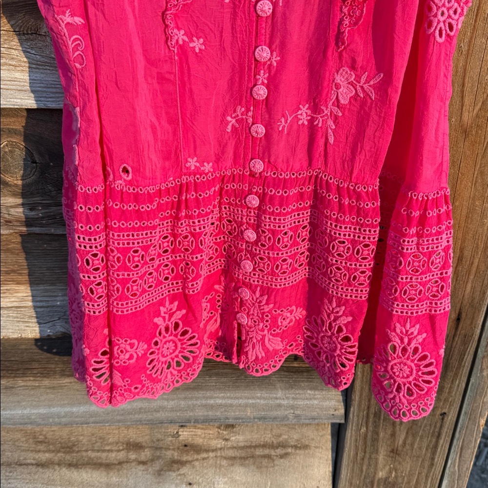 NWOT Johnny was Pink Sleeveless Lace Top - Picture 3 of 8